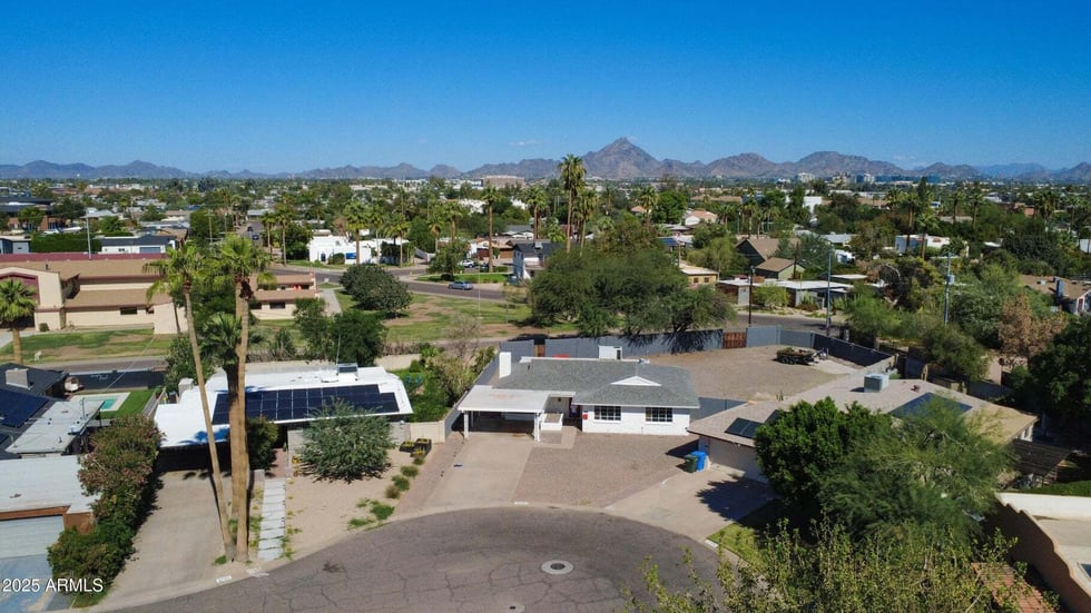 Arial view with camelback mountain